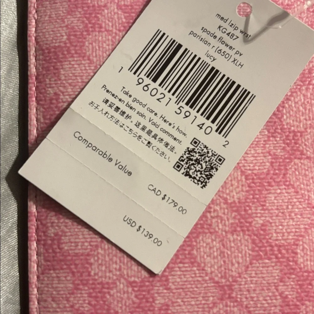 Kate Spade Floral Pink Wristlet